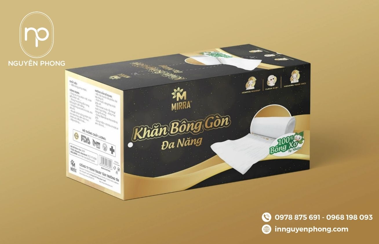 Mẫu hộp giấy đựng khăn tắm giá rẻ 